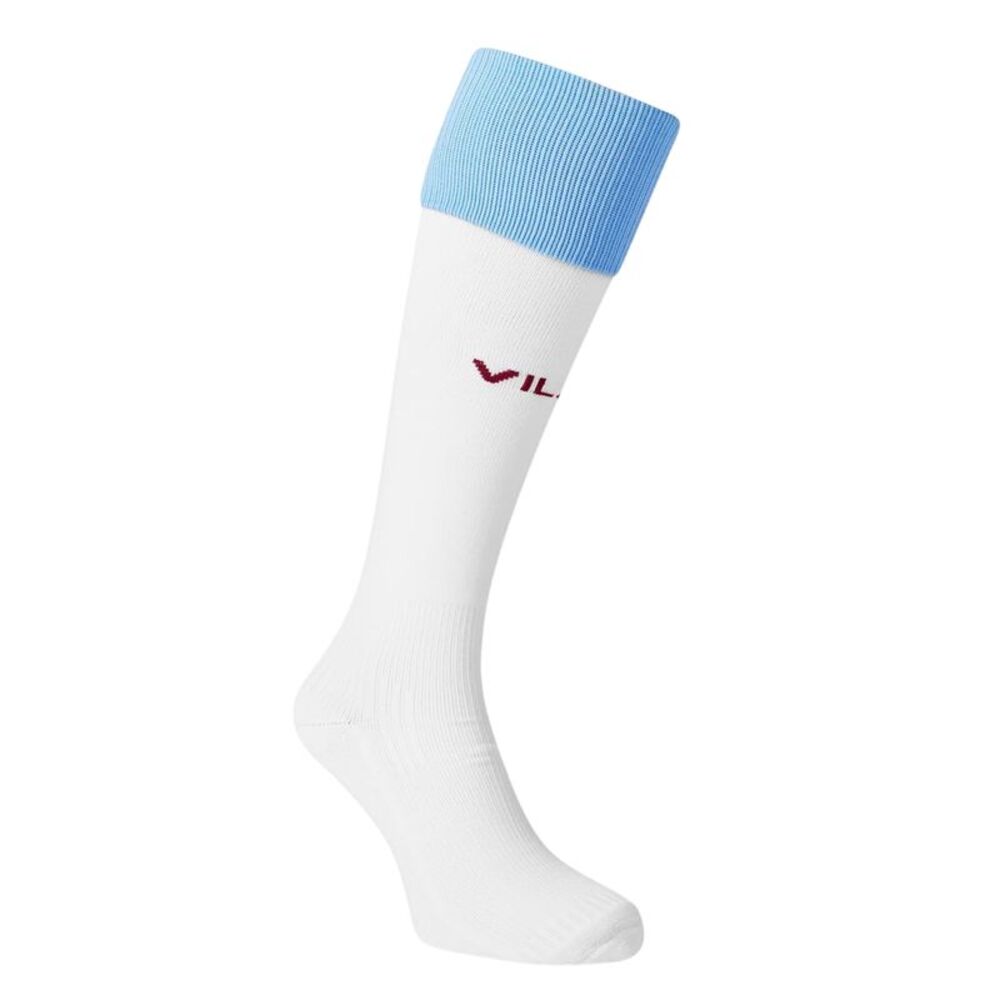 Castore Unisex Adult Aston Villa F.C Football Socks / Brilliant White
